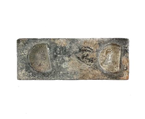 A late 19th century Trethellan Truro 28lb tin ingot with Williams Harvey Truro assay stamp, salvaged from the wreck of SS Che