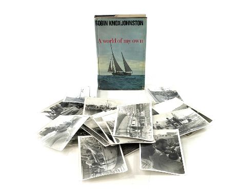 Robin KNOX-JOHNSTON, A world of my own, First edition signed by the author together with 21 photographs of the Suhaili and Ro