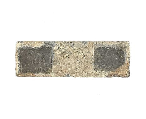 A rare late 19th century Melenear Hayle 28lb tin ingot with Williams Harvey & Co Hayle stamp, possibly salvaged from the wrec