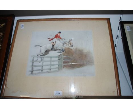 A framed and mounted Cecil Aldin Print 'Hunting Types'