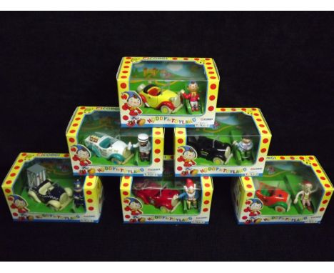 Set of 6 x Corgi Noddy in Toyland series. Vehicles and Characters of Enid Blyton. 69001 Noddy, 69002 Mr Sparks, 69003 Mr Milk