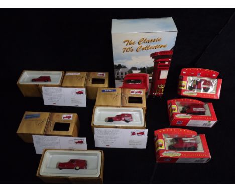 6 x Corgi Royal Mail Vehicles. CP99116 Triple Pack 'Classic 70's' Reliant Supervan, Morris Minor &amp; BLMC Minivan(Limited t