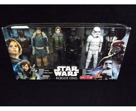 Disney Hasbro Star Wars Rogue One 6 x 12" Figure Set. 2016. Cassian Andor, K-250, Jyn Erso, Death Trooper, Stormtrooper and D