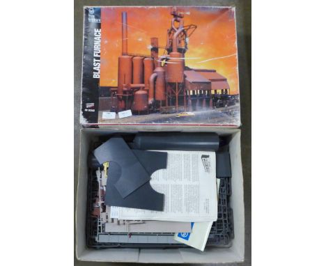 A Walthers Cornerstone blast furnace kit, HO scale 