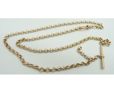 A 9ct gold Albert chain, a/f 