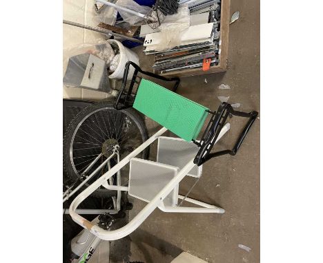 Small folding stool and a two tier step up