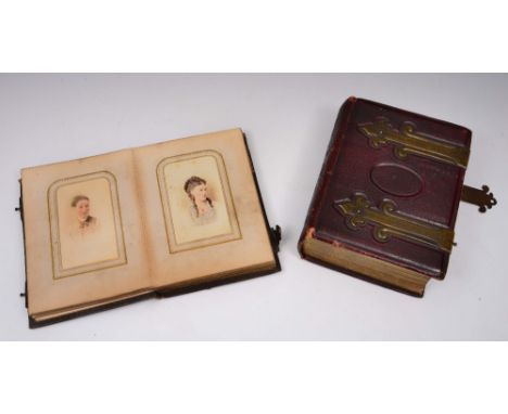 2 PHOTOGRAPH ALBUMS with Portrait cards.  