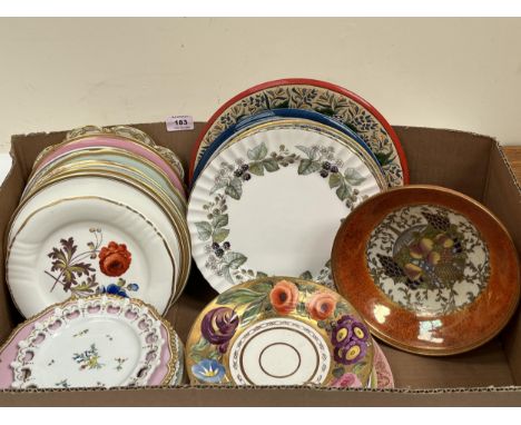 A collection of 19th Century and later ceramic flatware.