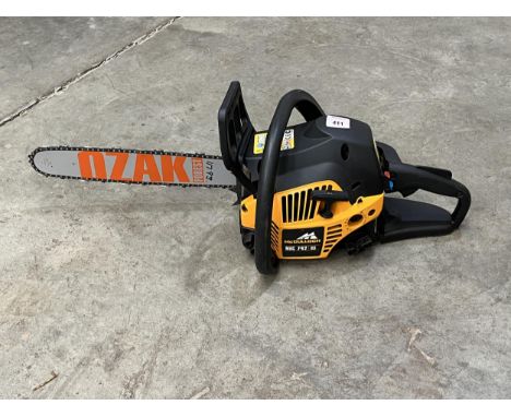 A McCulloch petrol chainsaw in working order.