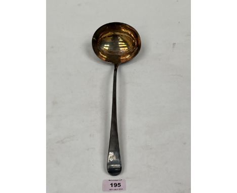 A George III silver soup ladle. London 1791. 5ozs 3dwts.