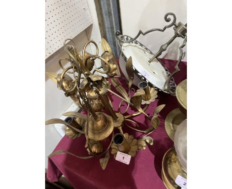Two hanging light fittings.