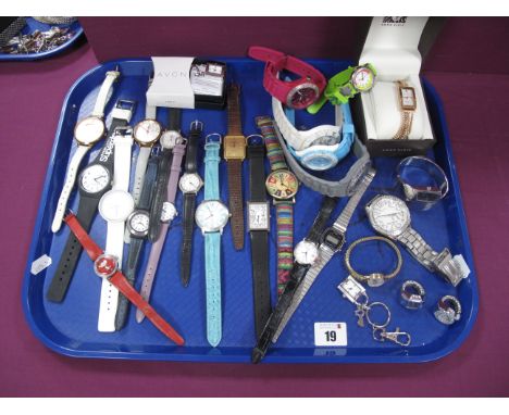 Assorted Wristwatches, including vintage Snoopy watch, the dial marked "Copr. 1958 United Feature Syndicate Inc.", on red str