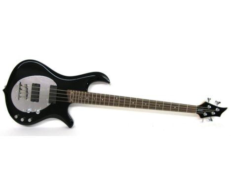 Traben Neo Limited bass guitar, black finish, electrics in working order, case, condition: good