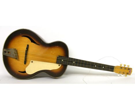 Vintage Egmond shortscale archtop guitar in need of attention, soft case