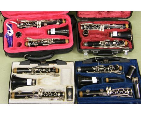 *Yamaha 26 II clarinet, case; together with two Boosey & Hawkes Regent clarinets and one other, all cased (at fault) (4)