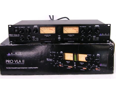 ART Pro VLA II two channel Vactrol/tube levelling amplifier, box, manual