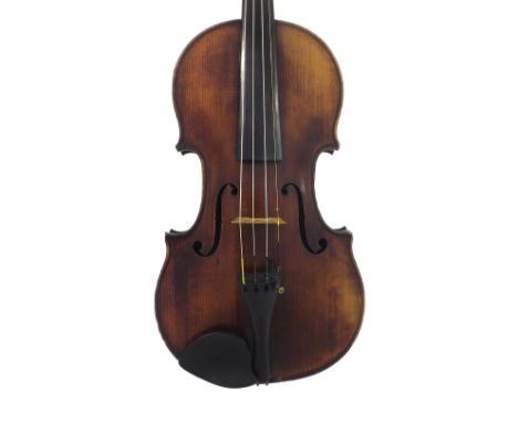 French violin labelled C.A. Miremont, fecit Parisius, Anno Dni 1868, the one piece back of fine curl with similar wood to the