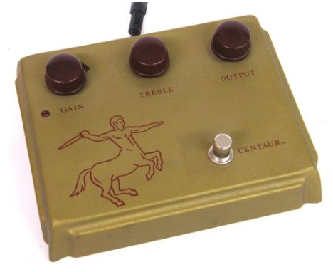 Klon Centaur Professional Overdrive, gold with Centaur 'long tailed horsie' model, made in USA, serial no.1623, including man