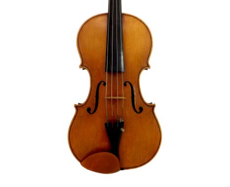 Good English viola by and labelled William H. Luff, Maker London 1970, the one piece back of faint medium curl with similar w