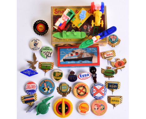 Small Quantity of Lapel Button badges, including: DanDare Horlicks Spacemen’s club, Ace Hart pilot badge space squadron, Eagl