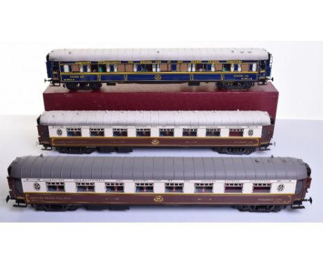 J&amp;M Models three Gauge I (1:32 scale) Campagnie International Des Wagons Lit et Des Grand Express Europeens coaches, Pull