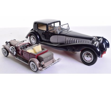 Two Franklin Mint Precision Models, unboxed 1931 Bugatti Royale Coupe De Ville 1:16 scale and 1930 Duesenberg J Derham Tourst