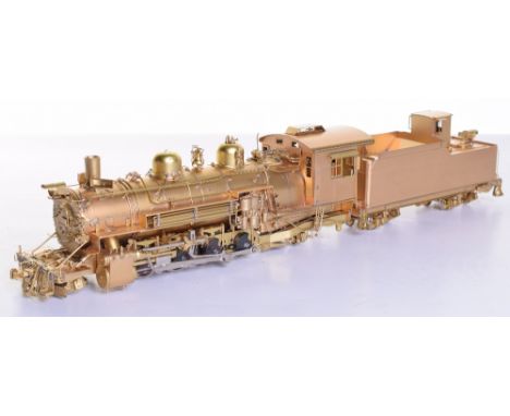 Pacific Fast Mail, brass On3 gauge D&amp;RGW class K-36 2-8-2 locomotive and tender, made in Japan by Fujiyama Kogyo Co. Ltd,