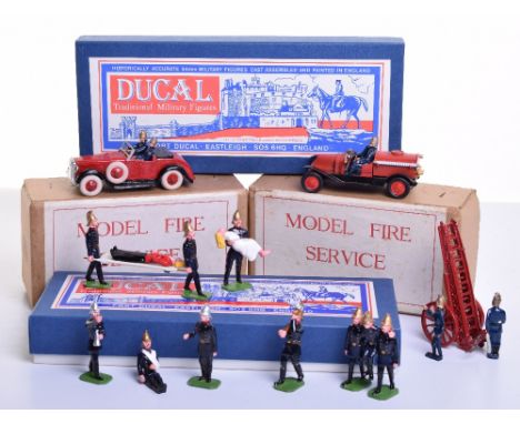 MFS Model Fire Service Appliances,white metal  Renault Fire Appliance, Fire officers car, fire escape ladder, plus two sets o