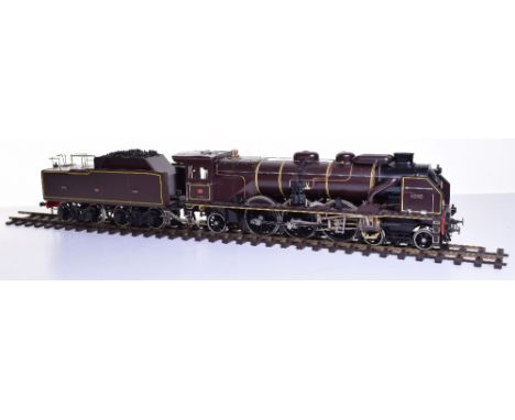 Aster for Fulgurex Gauge I live steam Chapelon’s Nord 4-6-2 locomotive and tender, engine No.3.1192 finished in brown lined l