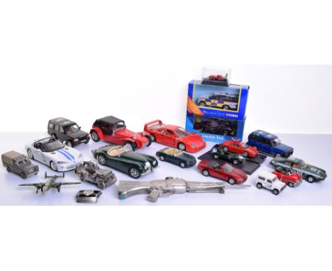 Small Quantity of Various Diecast,including S.M.T.S white metal model Jaguar D Type 54 short nose, (steering wheel loose) Mai