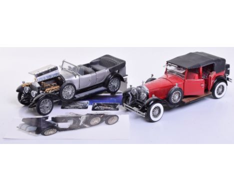 Two Franklin Mint Rolls Royce Precision Models,1925 Rolls Royce Silver Ghost Tourer (B11 RS11) 1:24 scale and 1929 Rolls Royc