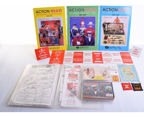 Palitoy vintage Action Man catalogues, leaflets, books , 5 x Equiptment manuals, 3 x Intelligence manuals, star scheme cards,