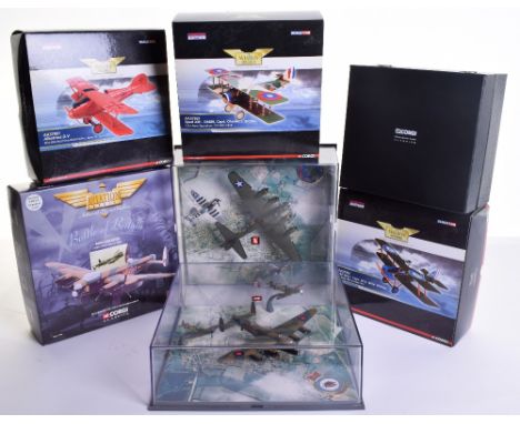 Corgi The Aviation Archive Diecast Aircraft Scale Models, B-17 ‘Sally B’ USAAF WWII Memorial flight, Lancaster-Spitfire-Hurri