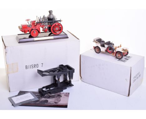 Two Franklin Mint Precision Models,1904 Mercedes Simplex (B11 TL10) 1:24 scale and 1912 Christie Front Drive Steamer Fire Eng