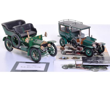 Two Franklin Mint Rolls Royce Precision Models,1905 Rolls Royce 10 HP (B11UM58) 1:16 scale and 1907 Rolls Royce Silver Ghost 