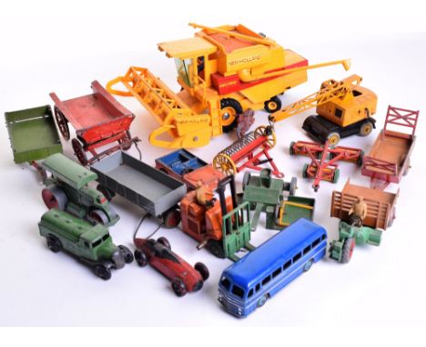 Dinky toys, 29h Leyland Royal Tiger coach blue, good condition, post-war 25d Petrol tank wagon, fair lacks one headlight, Cov