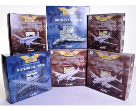 Corgi The Aviation Archive Diecast Aircraft Scale Models, all 1:144 scale,48401 Hercules C1K, 48303 Avro Vulcan B2, 47110 Dou