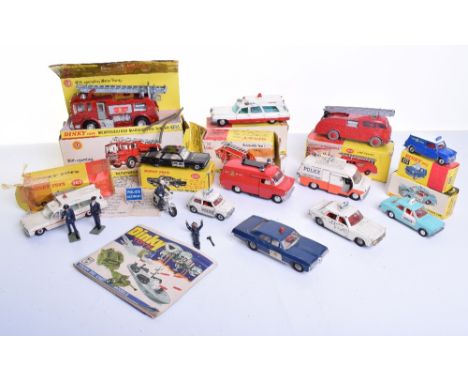 Dinky Toys  boxed Emergency vehicles, 258 USA Police car, good lacks one door sticker, box good one small tear and one side d