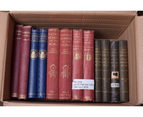 Large Collection of Railway Books, including south Indian Railway illustrated Guide published 1900, the Steam engine by D.K C