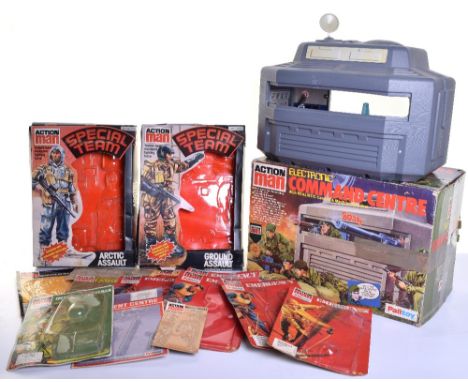 Palitoy vintage Action Man Boxed 34747 Electronic Command Centre, in used condition, missing cannon and accessories, in fair 