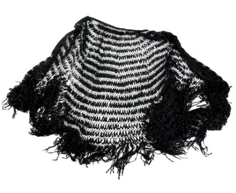 An Edwardian silk macrame and French Jet Cloak with velvet and satin trim Provenance : Collection from Hinwick House home to 