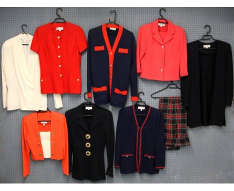 Nicole Fahri for stephen Marks, a cream silk blouse, other items including a collection of 10 items of St John by Marie Gray 