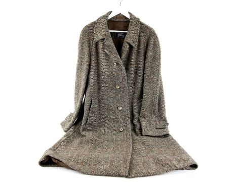 Burberrys men's vintage herringbone tweed single breasted coat,  .    
