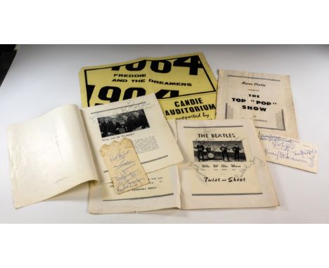 The Beatles autographs - Twist and Shout, hand signed Candie Gardens programme and other Pop Memorabilia - Guernsey Interest,