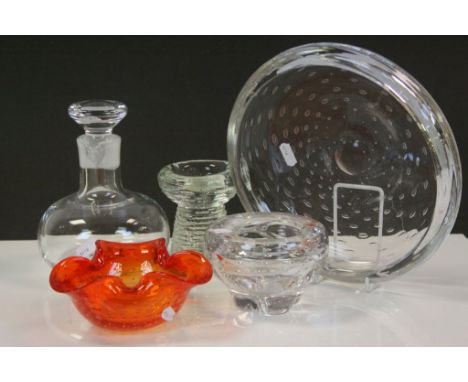 Small collection of Art Glass to include an Orrefors Decanter &amp; Whitefriars