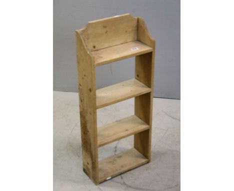 Small Pine Shelf / Bookcase, 36cms wide x 84cms high