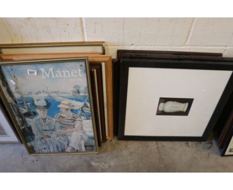 Fifteen Framed and Glazed Prints including Vanity Fair, Hunting Print, Robin Armstrong Limited Edition Fishing Print, etc