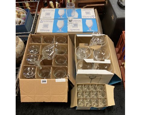 LARGE COLLECTION OF NEW GLASSWARE - CONTINENTAL BEER GLASSES, MARGARITA GLASSES &amp; VODKA SHOT GLASSES