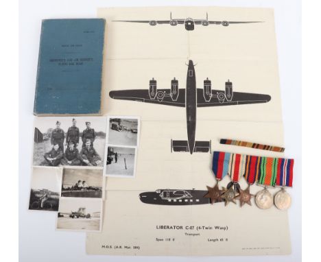 Royal Air Force Medal and Log Book Set of Navigator R White, Who Was Attacked by Japanese Fighter on Just His 3rd Operational