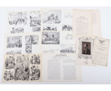 Austro-Prussian War or Seven Weeks War 1866. Unusual Original "Notices" "Telegrammy",c.50 produced and distributed  in what i